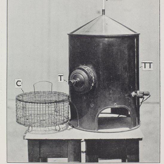 The copper boiler used for experiments