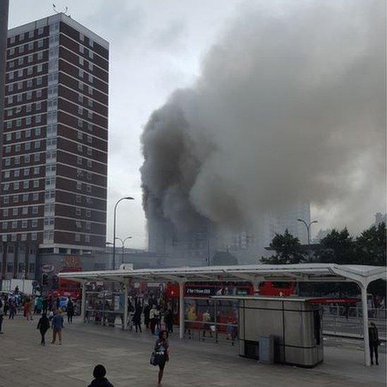 Fire in Shepherd's Bush tower block