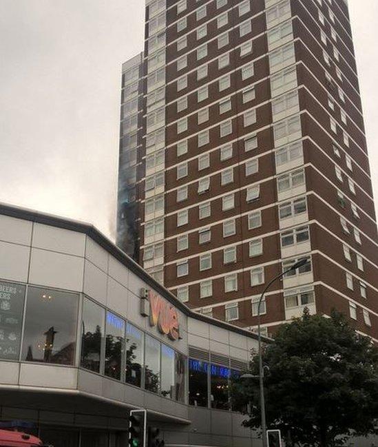 Fire in Shepherd's Bush tower block