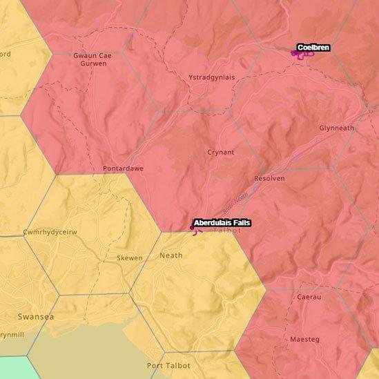 Map Aberdulais