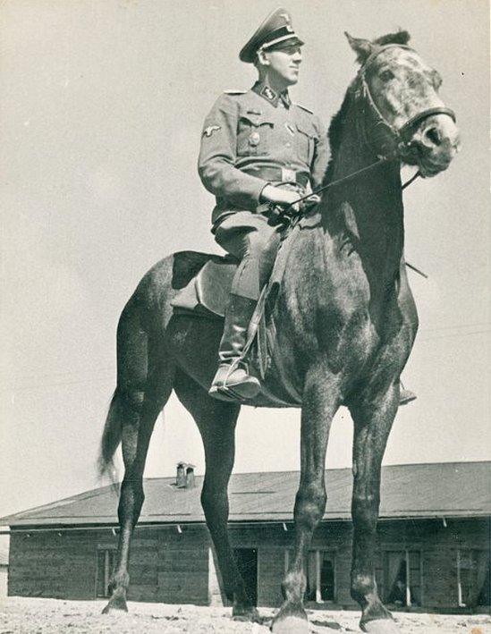 Niemann on horseback at Sobibor