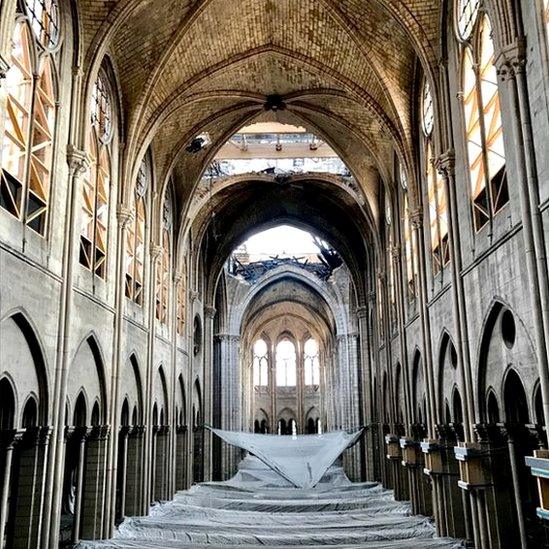 Inside the cathedral