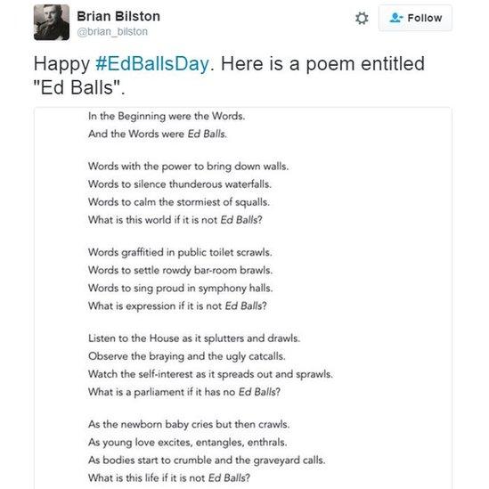 Happy #EdBallsDat. Here is a poem entitled Ed Balls