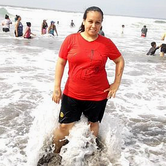 Picture of Cinthya on the beach