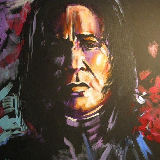 Alan Rickman painting