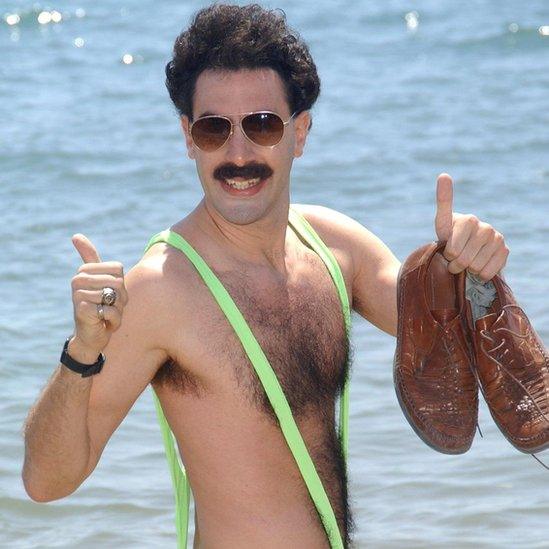 Sacha Baron Cohen/Borat poses for photographers