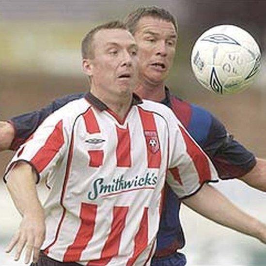 Action from the Derry City v Barcelona friendly at the Brandywell