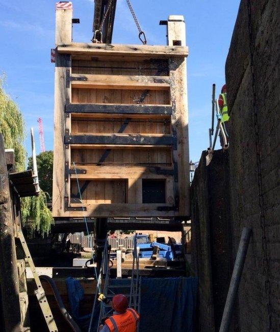 Camden Lock gates repair