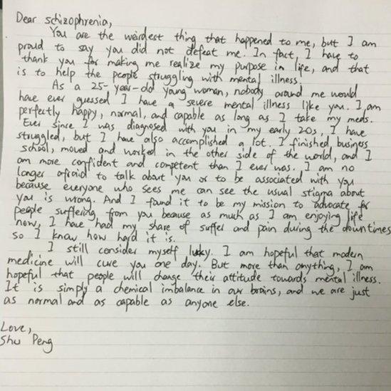 Dear Schizophrenia letter