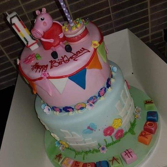 Peppa Pig cake bought for Akeelah Rose