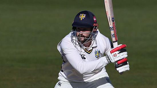 Durham's Ollie Robinson batting
