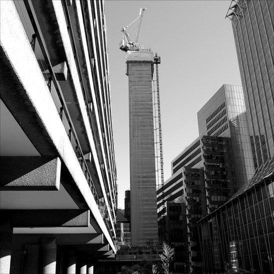 A tower block under construction