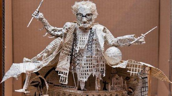 book sculpture