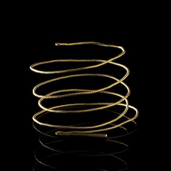 Four gold torcs found buried at Cefn Farm, Llanwrthwl, Powys. Middle Bronze Age, 1300-1150 BC