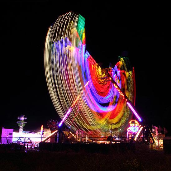 Fairground ride in Llanelli