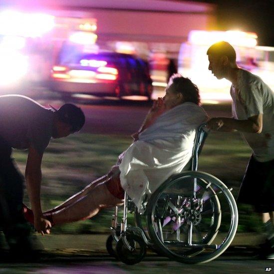 A nearby nursing home was evacuated in the wake of the blast. There were reports of firefighters trying to put out a blaze at the plant when the explosion happened.