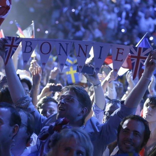 Bonnie Tyler fan at the Eurovision Song Contest