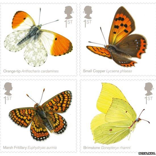 Butterfly stamps