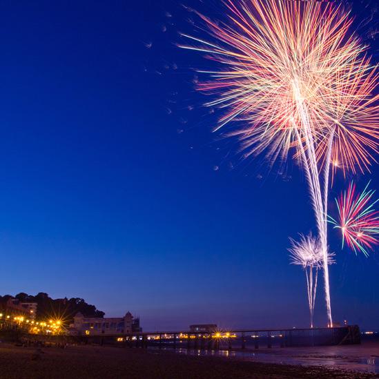 Fireworks over Penarth Pier