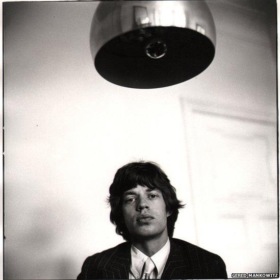 Mick Jagger at new Harley House apartment, Marylebone, 1966