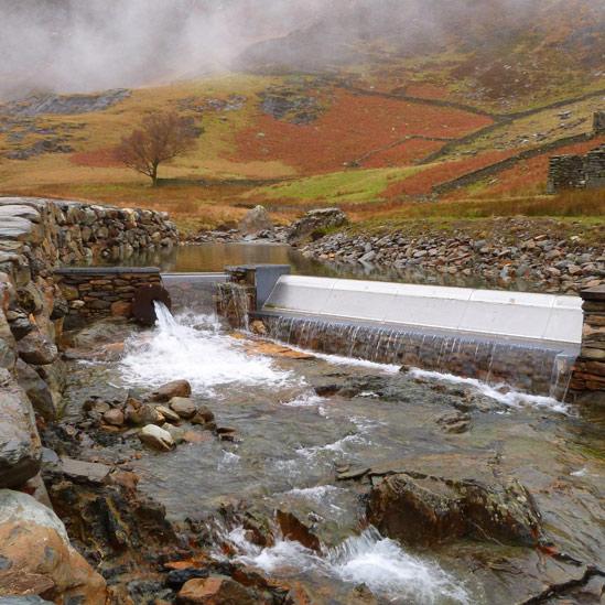 Hydro electric scheme at Hafod Y Llan farm near Beddgelert