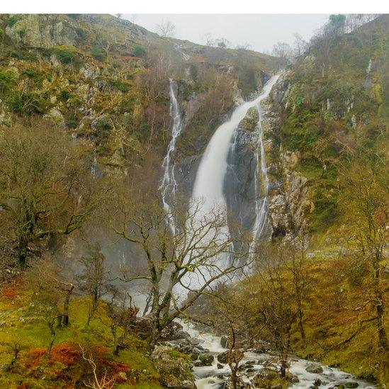 Michael Lewis of Colwyn Bay sent in this photo of the beautiful falls at Abergwyngregyn in full flow. He said they were viewed from a safe distance away from the spray.