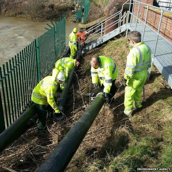 Environment Agency workers on Romney Marsh