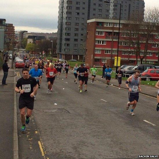 Runners in Sheffield.