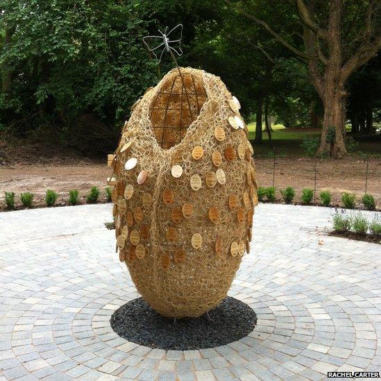 Cocoon sculpture, Markeaton Park