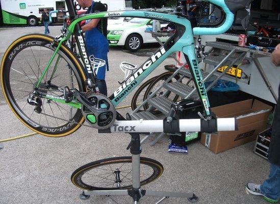 A Belkin bike being used in the Tour De France