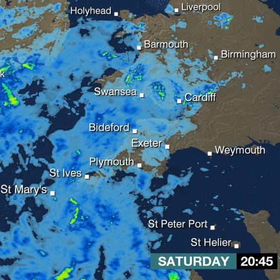 Rain arrives ahead of the low pressure system spawned from “Bertha”