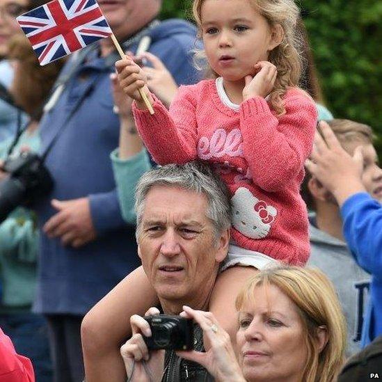 Crowds gathered hoping to catch a glimpse of President Obama and Prime Minister David Cameron