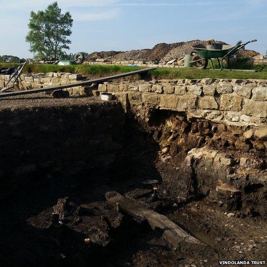 The dig site at Vindolanda