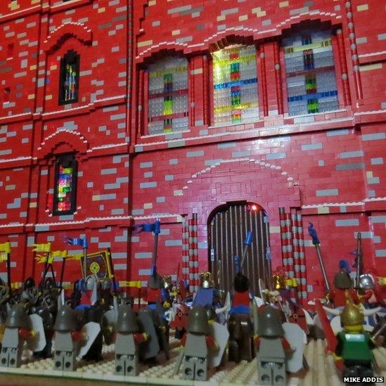 Lego model of Durham Cathedral