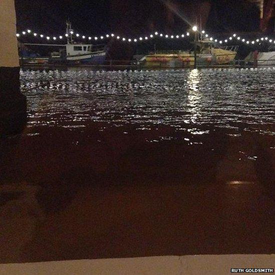 Flooding at The Harbour Inn in Southwold