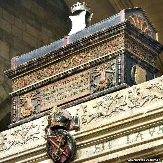 A mortuary chest at Winchester Cathedral