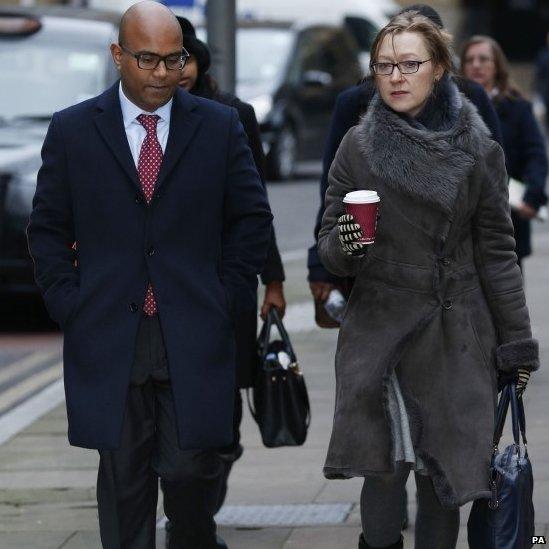 Dr Dhanuson Dharmasena arrives at Southwark Crown Court