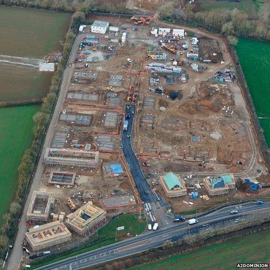 Construction work at NW Bicester site