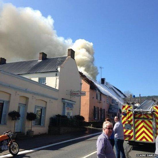 Fire at Clockhouse Inn