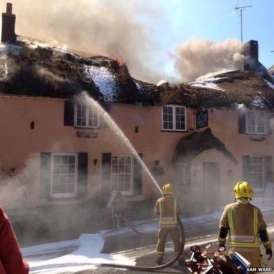 Fire at Clockhouse Inn