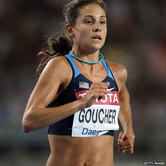 Kara Goucher competing in Daegu