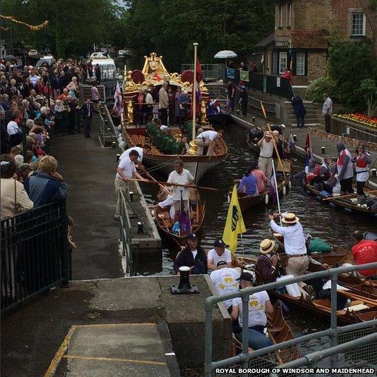 The flotilla at Boulder's Lock