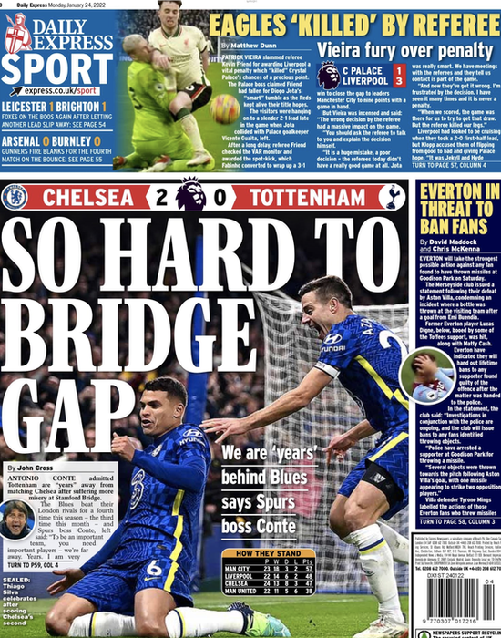 Daily Express back page
