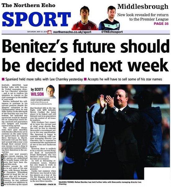 Northern Echo backpage