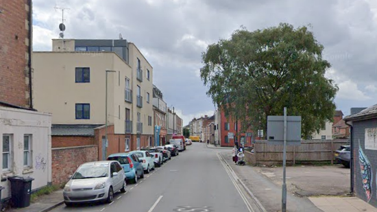 General view of Wellington Street, where the road meets Eastgate Street