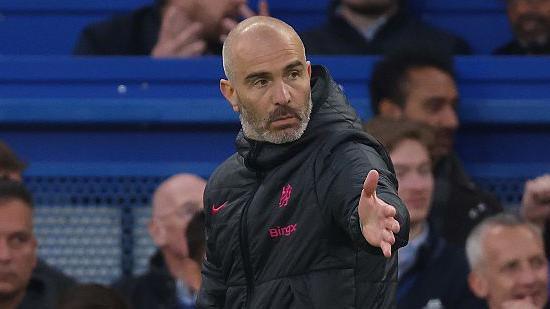 Chelsea boss Enzo Maresca on the touchline