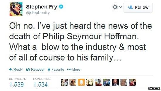 Stephen Fry's tweet