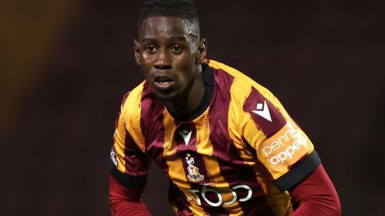 Clarke Oduor pictured playing for Bradford City