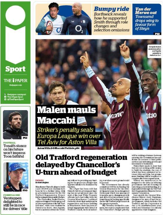 i Sport back page