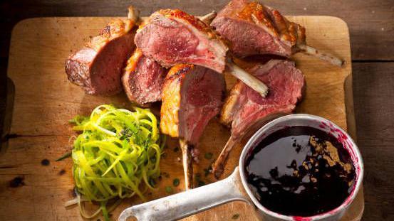 Welsh lamb on chopping board